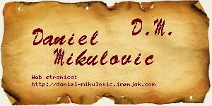 Daniel Mikulović vizit kartica